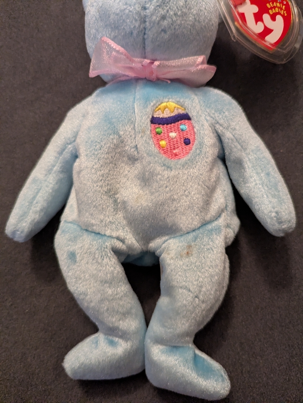 Ty Beanie Baby Eggs II the Bear - 2001 Retired Easter TLC Blue Plush - Picture 3 of 8